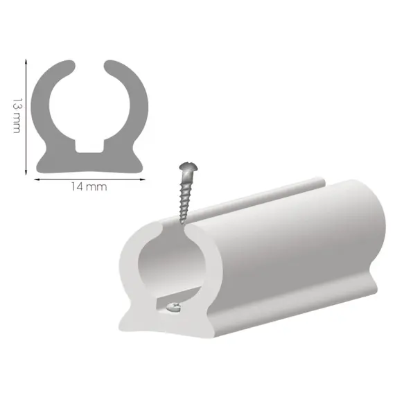 Rambarde en PVC blanc, 2 image Rambarde en PVC blanc, 2 image