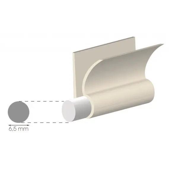 Insert de Relingue Ronde en PVC, 2 image Insert de Relingue Ronde en PVC, 2 image