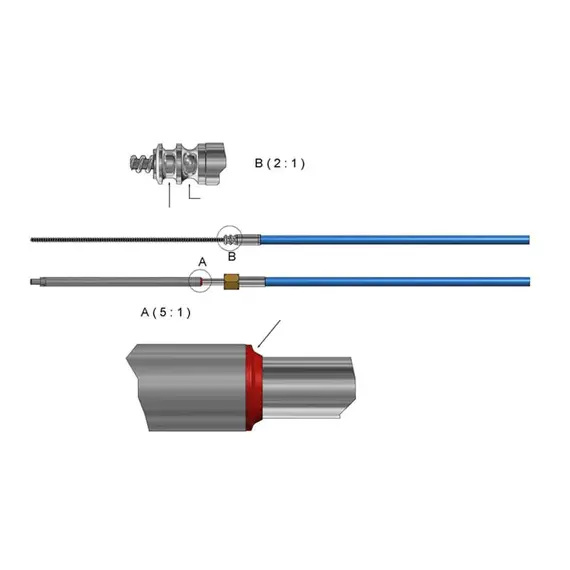 Câble de direction M90 Mach - 305cm, 2 image Câble de direction M90 Mach - 305cm, 2 image