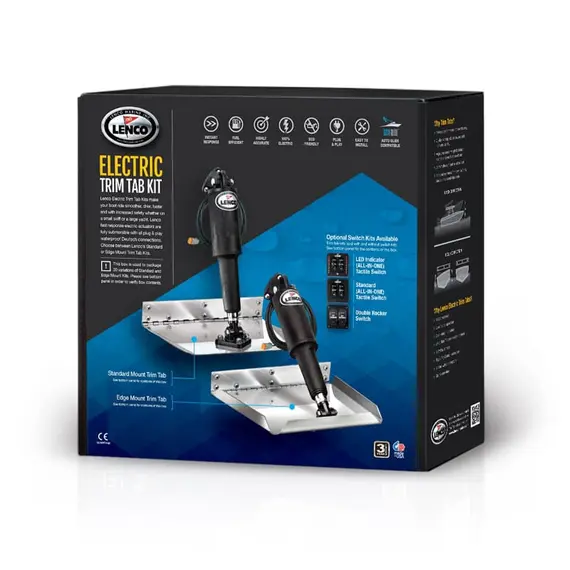 Standard Mount Trim Tab Kit - 229x305mm, Boat size, m: 5-7.5, 4 image