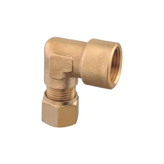 Brass Female Curved Fitting - 3/8"x12mm