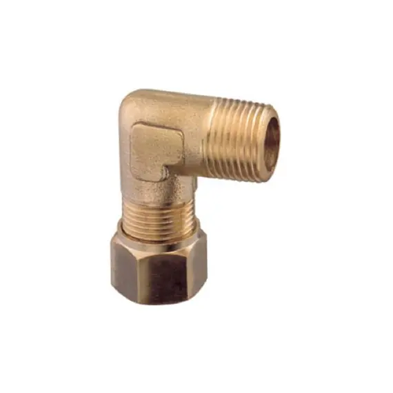 Brass Male Curved Fitting - 1/2"x14mm