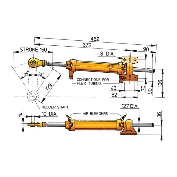 Vérin hydraulique MTC30, 2 image