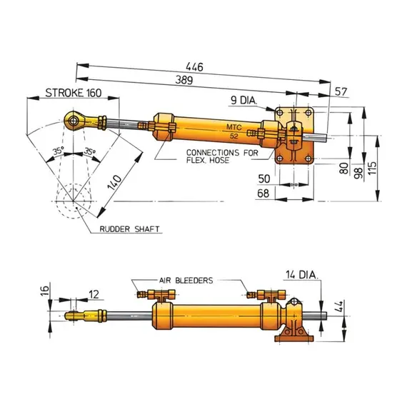 MTC52 Hydraulic Cylinder, 2 image MTC52 Hydraulic Cylinder, 2 image