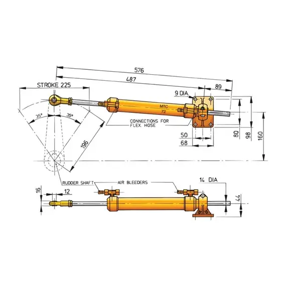 MTC72 Hydraulic Cylinder, 2 image
