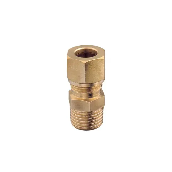 Straight Brass Fitting - 3/8"x10mm