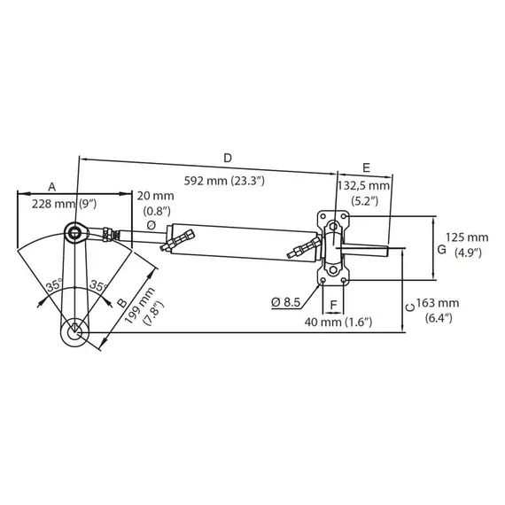UC378-I Inboard Cylinder, 2 image