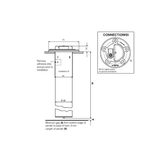 Émetteur tubulaire 0-180 Ohm - 280mm, Longueur, mm: 280, 2 image Émetteur tubulaire 0-180 Ohm - 280mm, Longueur, mm: 280, 2 image