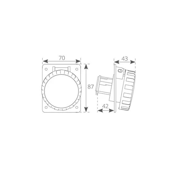 Prise 2P+T 220V. 16A IP67, 2 image