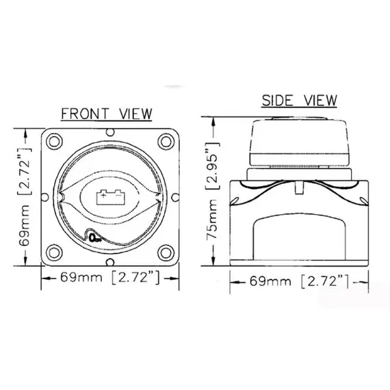 Interrupteur de sélection de batterie BEP 200A, 3 image Interrupteur de sélection de batterie BEP 200A, 3 image
