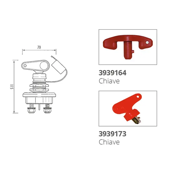 Battery switch unipolar 140A, 2 image Battery switch unipolar 140A, 2 image