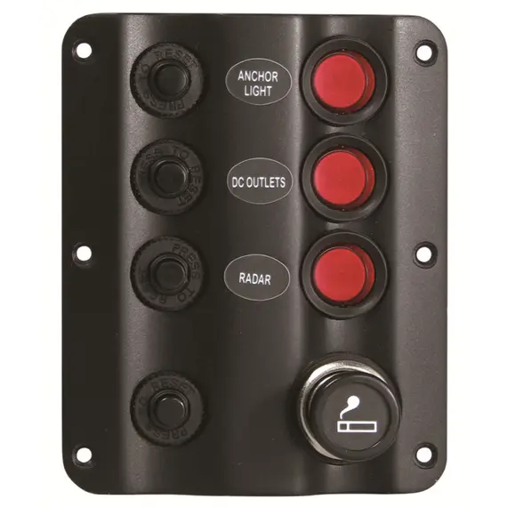 Panneau de circuit avec 3 interrupteurs avec allume-cigare