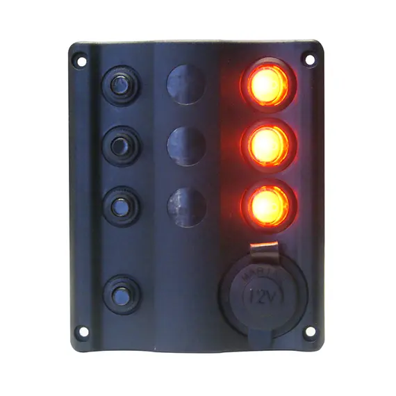Panneau de circuit avec 3 interrupteurs avec allume-cigare, 2 image Panneau de circuit avec 3 interrupteurs avec allume-cigare, 2 image
