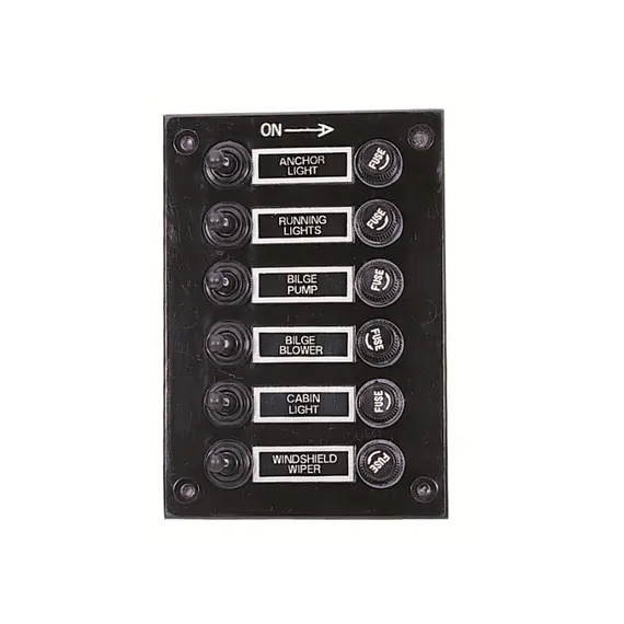 Panneau électrique 6 interrupteurs