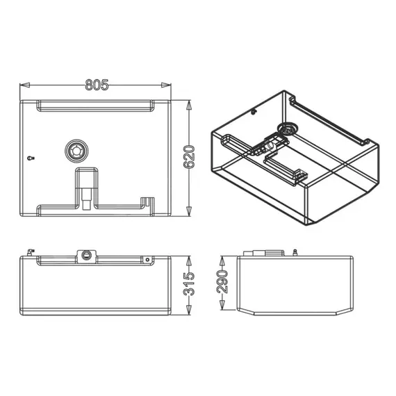 Réservoir de carburant - 140l, Capacité, L: 140, 2 image Réservoir de carburant - 140l, Capacité, L: 140, 2 image