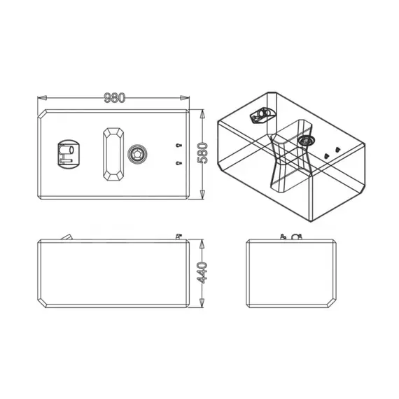 Réservoir de carburant - 207l, Capacité, L: 207, 2 image Réservoir de carburant - 207l, Capacité, L: 207, 2 image