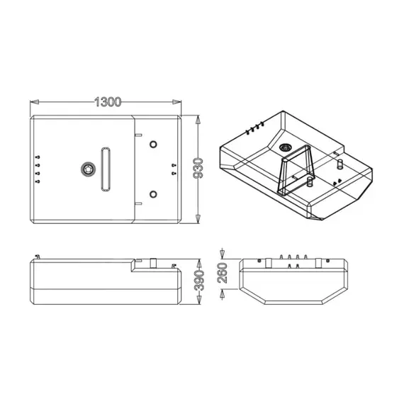 Réservoir de carburant - 370l, Capacité, L: 370, 2 image Réservoir de carburant - 370l, Capacité, L: 370, 2 image