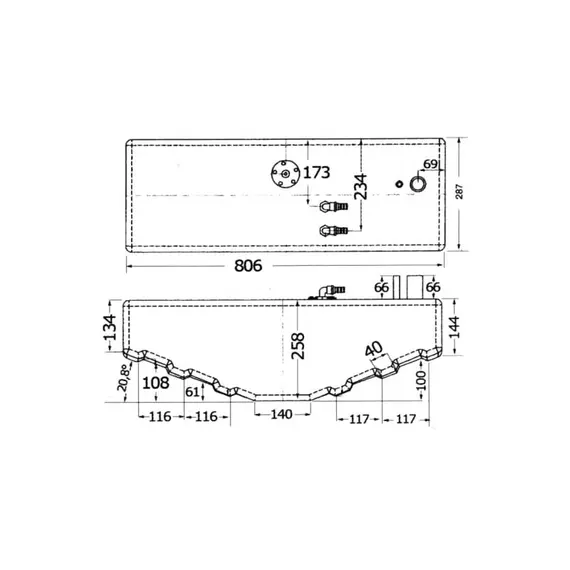 Fuel Tank - 40l, Capacity, L: 40, 2 image Fuel Tank - 40l, Capacity, L: 40, 2 image