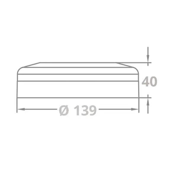 Plafonnier LED diamètre 139mm - 12V-1W, 2 image Plafonnier LED diamètre 139mm - 12V-1W, 2 image