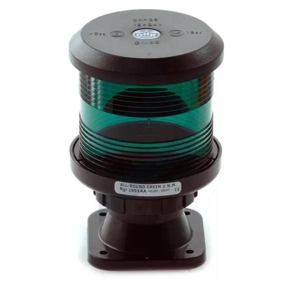 Série de feux de navigation verts DHR 360 degrés 35 - Boîtier noir