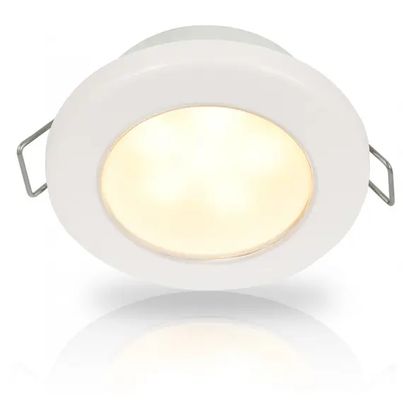 Hella EuroLED 75 Spot encastrable à LED blanc - 24V - Clip de printemps - Blanc chaud