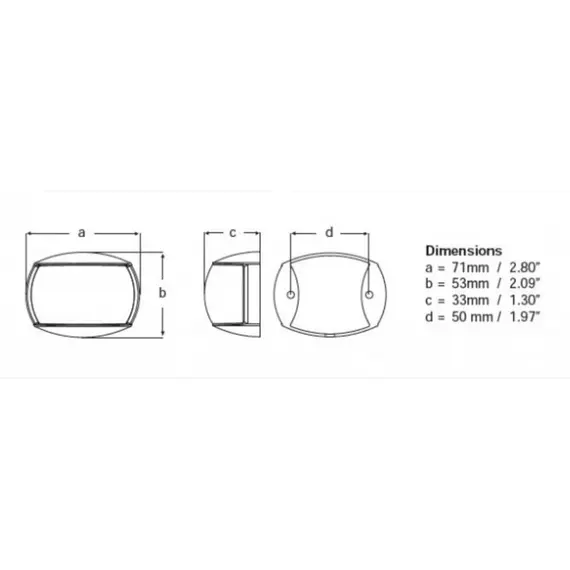 Hella NaviLED Compact - PS Red - 2NM - BSH - 9-33V - Cable 2.5m - White, 2 image Hella NaviLED Compact - PS Red - 2NM - BSH - 9-33V - Cable 2.5m - White, 2 image