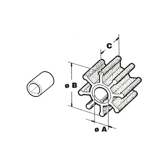Impeller - Ref. 1411-0001, 2 image Impeller - Ref. 1411-0001, 2 image