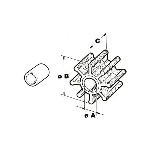 Impeller - Ref. 3555413-8, 2 image Impeller - Ref. 3555413-8, 2 image