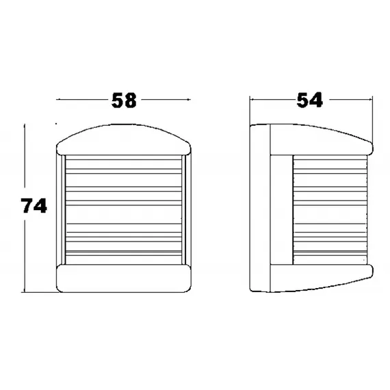 Green starboard navigation light Nettuno series - Black case, 2 image