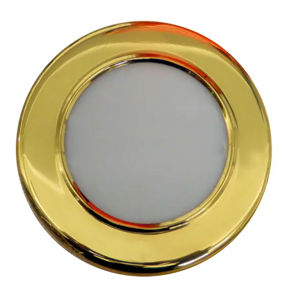 Luminaire encastré au plafond en laiton poli, diamètre 150mm