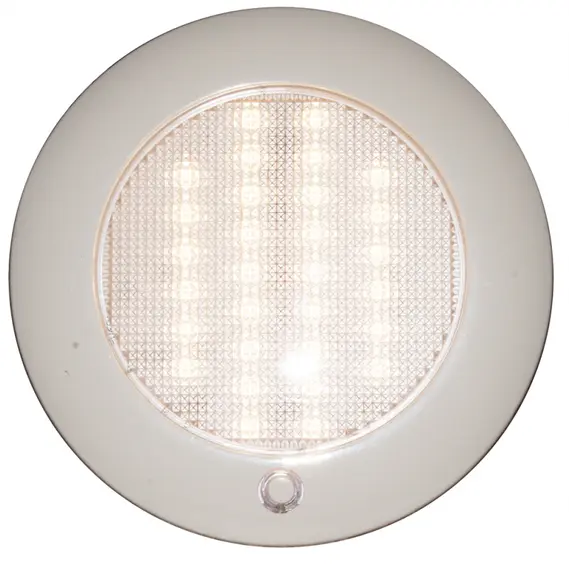 Plafond Blanc et lumière LED Rouge diamètre 127mm