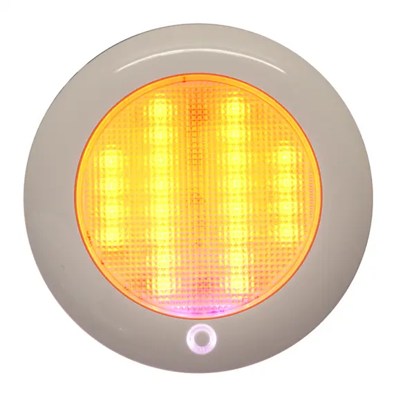 Plafond Blanc et lumière LED Rouge diamètre 127mm, 2 image Plafond Blanc et lumière LED Rouge diamètre 127mm, 2 image