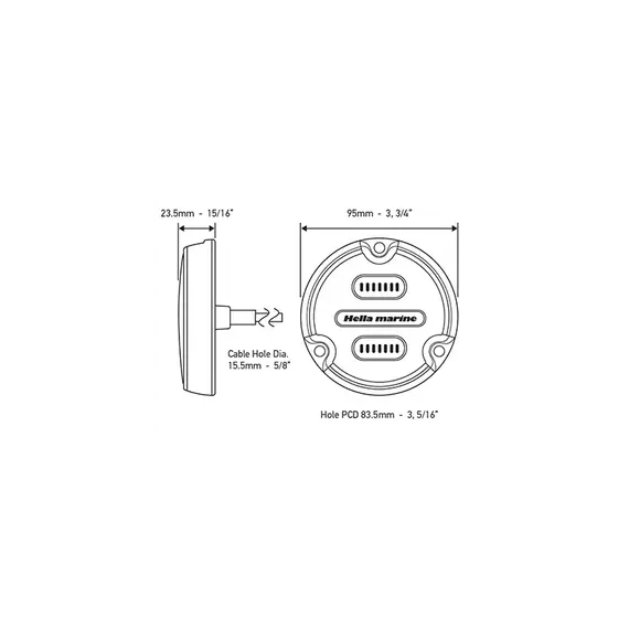 White Apelo A1 Polymer White/Blue Underwater Light 12-24V 20W, 3 image White Apelo A1 Polymer White/Blue Underwater Light 12-24V 20W, 3 image