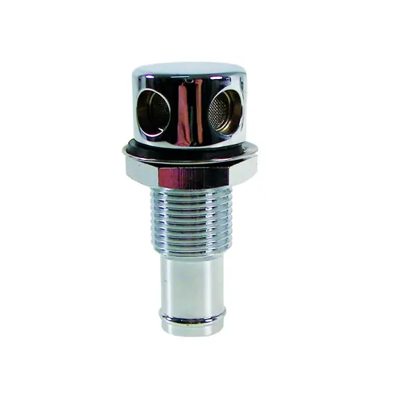 Évent droit de réservoir en laiton chromé - 20mm