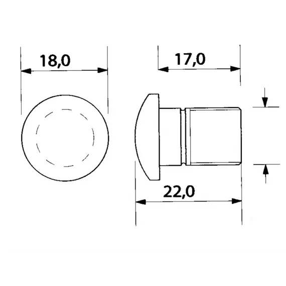 White courtesy light 1 LED 12/24V, 2 image White courtesy light 1 LED 12/24V, 2 image