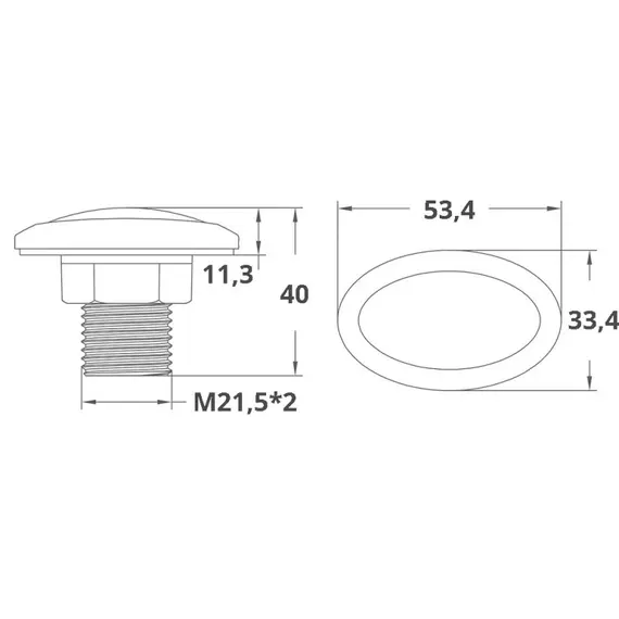 White courtesy light with 2 LED 12V 0.4W, 2 image White courtesy light with 2 LED 12V 0.4W, 2 image