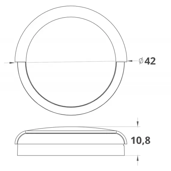 Warm white courtesy light with 9 LED 12V 0.9W, 2 image Warm white courtesy light with 9 LED 12V 0.9W, 2 image