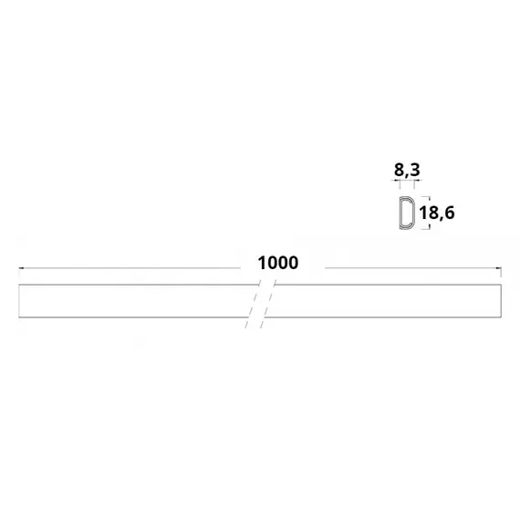 Diffuseur transparent pour bandeau LED de 1 mètre, 2 image Diffuseur transparent pour bandeau LED de 1 mètre, 2 image