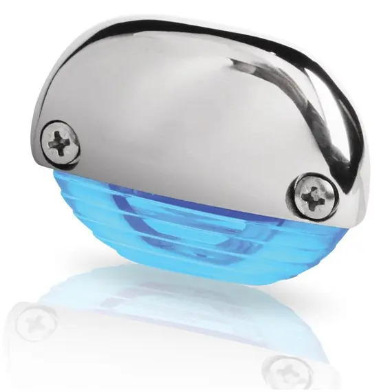 Lampe de marche à LED en acier inoxydable bleu Easy Fit 12-24V 0,5W