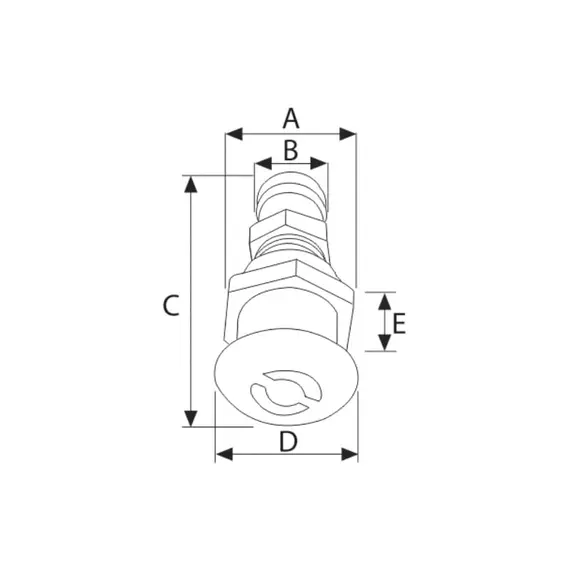 Straight Tank's Vent - 16mm, 2 image Straight Tank's Vent - 16mm, 2 image