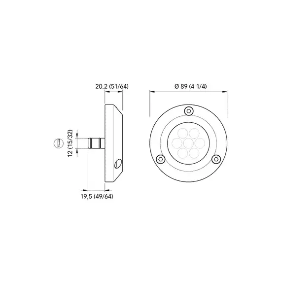 Sous-marin 7 lumière LED Bleue 15W 10-30V, 2 image Sous-marin 7 lumière LED Bleue 15W 10-30V, 2 image