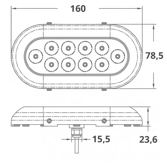 Underwater 10 LED light White 3W 10-30V, 2 image Underwater 10 LED light White 3W 10-30V, 2 image