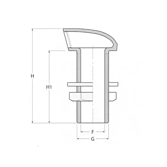 Сhrome-plated Straight Tank’s Vent, 2 image Сhrome-plated Straight Tank’s Vent, 2 image