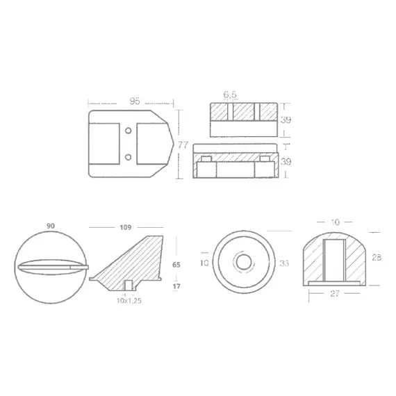 Kit d'anodes en aluminium pour Mercruiser Alpha One Génération 1, 2 image Kit d'anodes en aluminium pour Mercruiser Alpha One Génération 1, 2 image