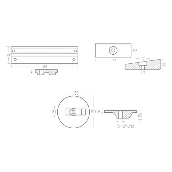 Aluminium Anodes Kit for Mercury Verado 4, 2 image Aluminium Anodes Kit for Mercury Verado 4, 2 image