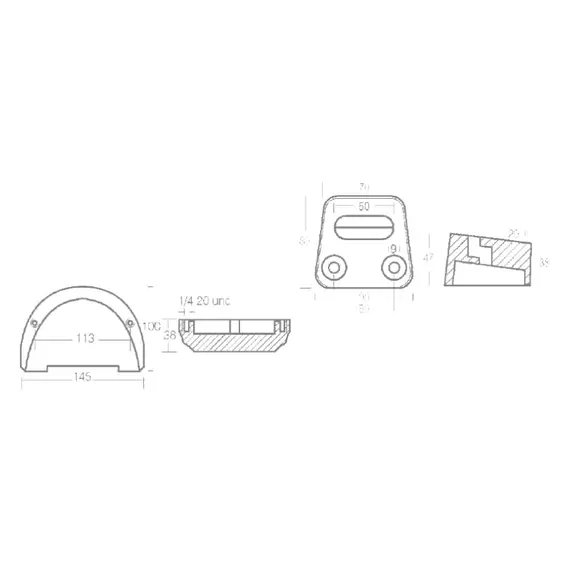 Aluminium Anodes Kit for Volvo Penta SX/DP-SM, 2 image Aluminium Anodes Kit for Volvo Penta SX/DP-SM, 2 image