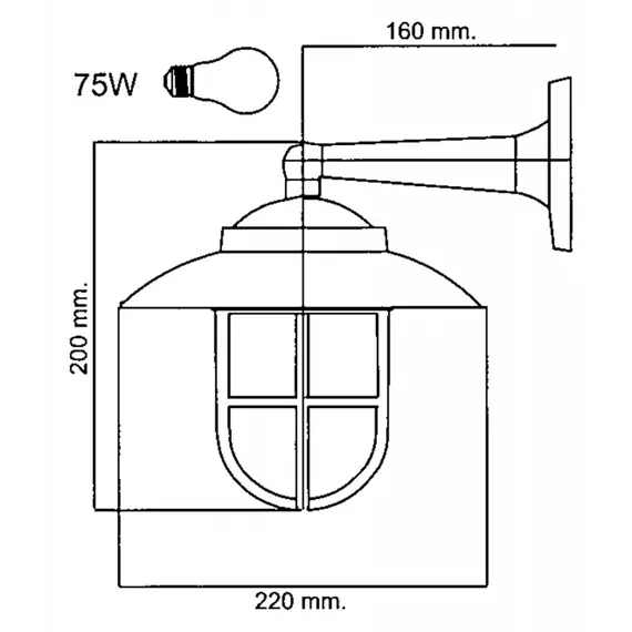 Fisherman lamp 75W, 2 image Fisherman lamp 75W, 2 image
