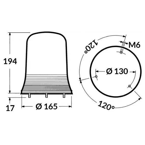 Rotating blue swivelling light 24V, 2 image Rotating blue swivelling light 24V, 2 image