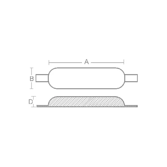 Anode en zinc à souder - 160mm, 2 image Anode en zinc à souder - 160mm, 2 image