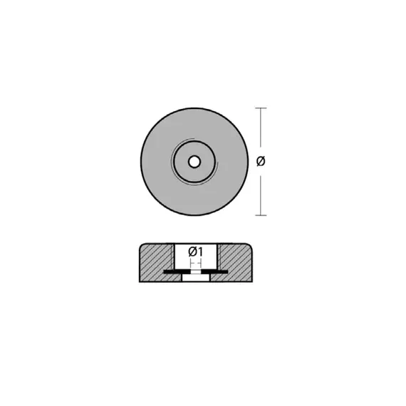 Zinc Rudder Anode - 90mm, 2 image Zinc Rudder Anode - 90mm, 2 image